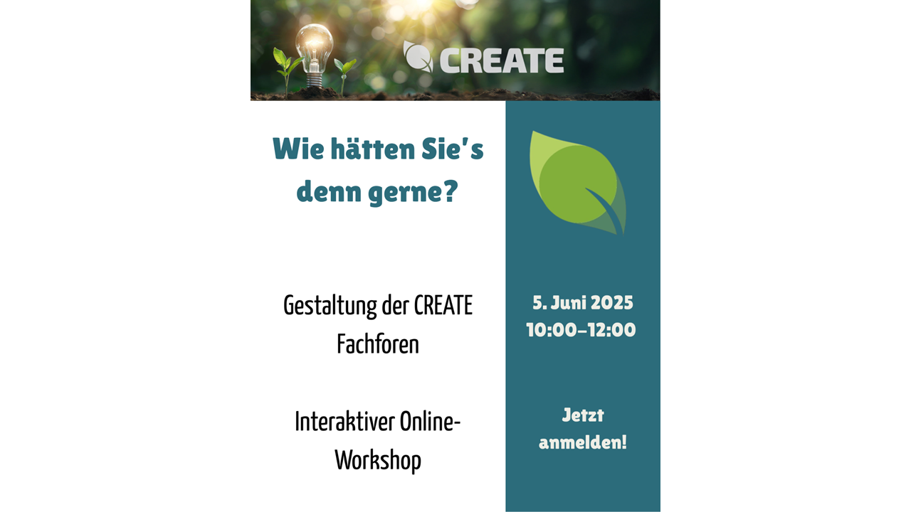 CREATE-Workshop: Fachforen gemeinsam gestalten