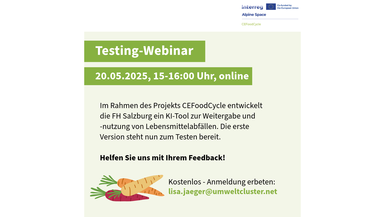 CEFoodCycle: Einladung zum Test unseres neuen Tools: foodcycle.ai