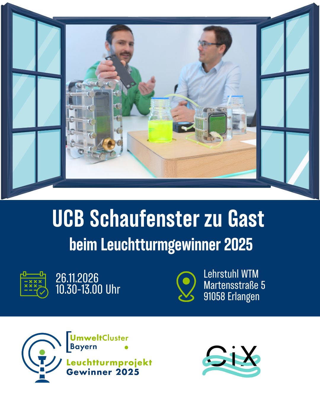 UCB-Schaufenster zu Gast beim Leuchtturmgewinner CiX GmbH