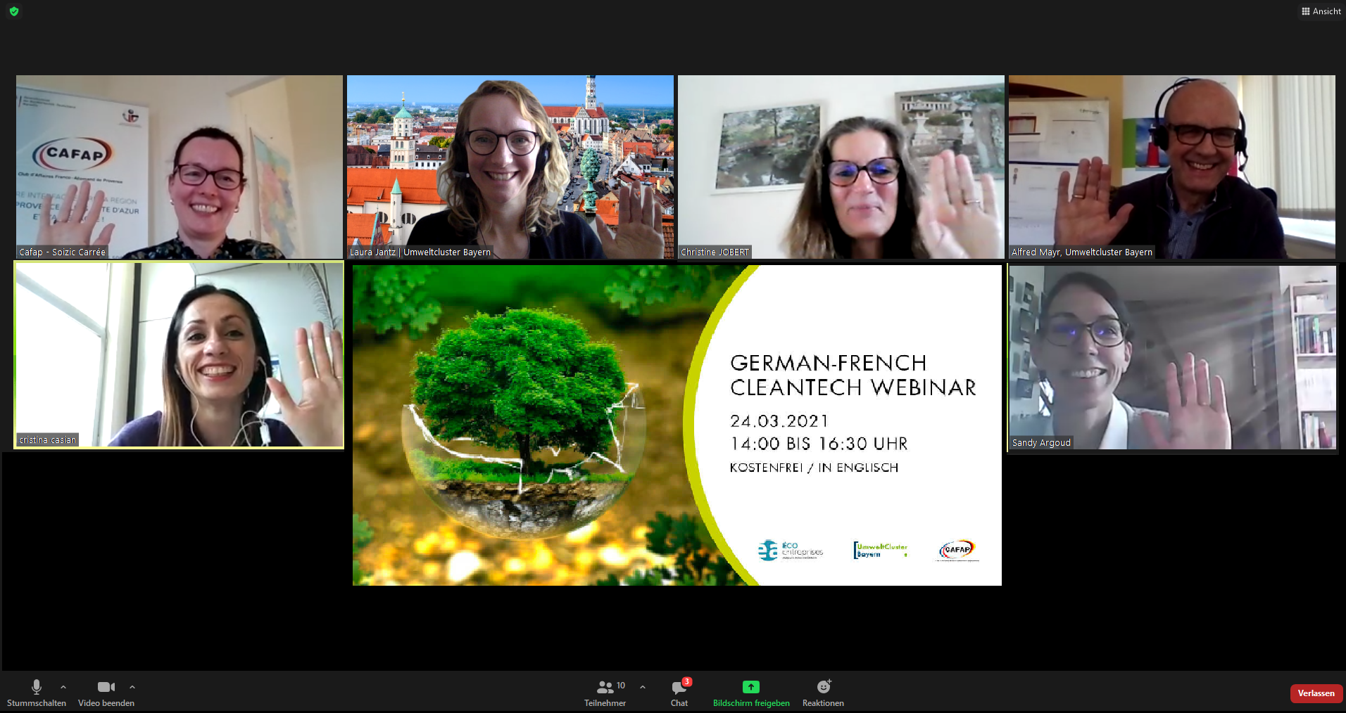 Umweltcluster organisiert Webinar mit bayerischen und französischen Unternehmen