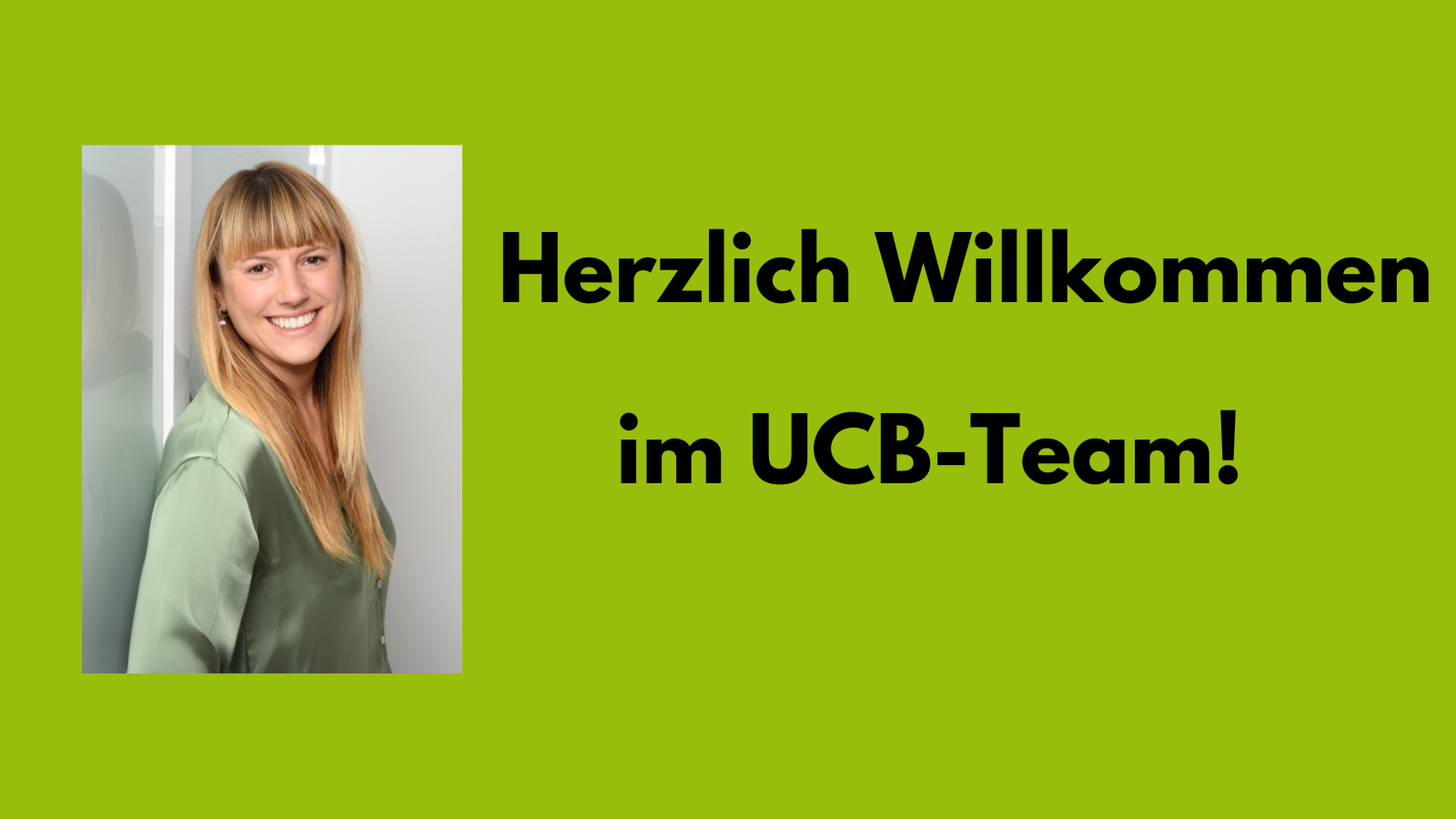 Herzlich Willkommen im UCB-Team: Lisa Jäger